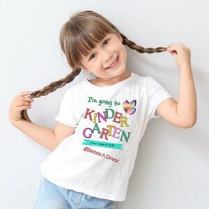 Custom Children’s Tee I'm Going to Kindergarten with Butterfly Design